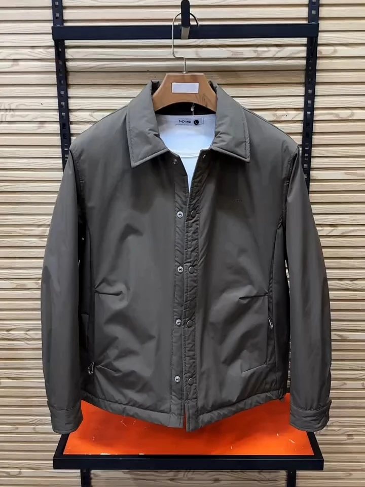 

High-End Men's down Jaet Collared Outerwear Autumn Winter New Arrival Versatile Quali Stand Fit Long Sve Antibacterial