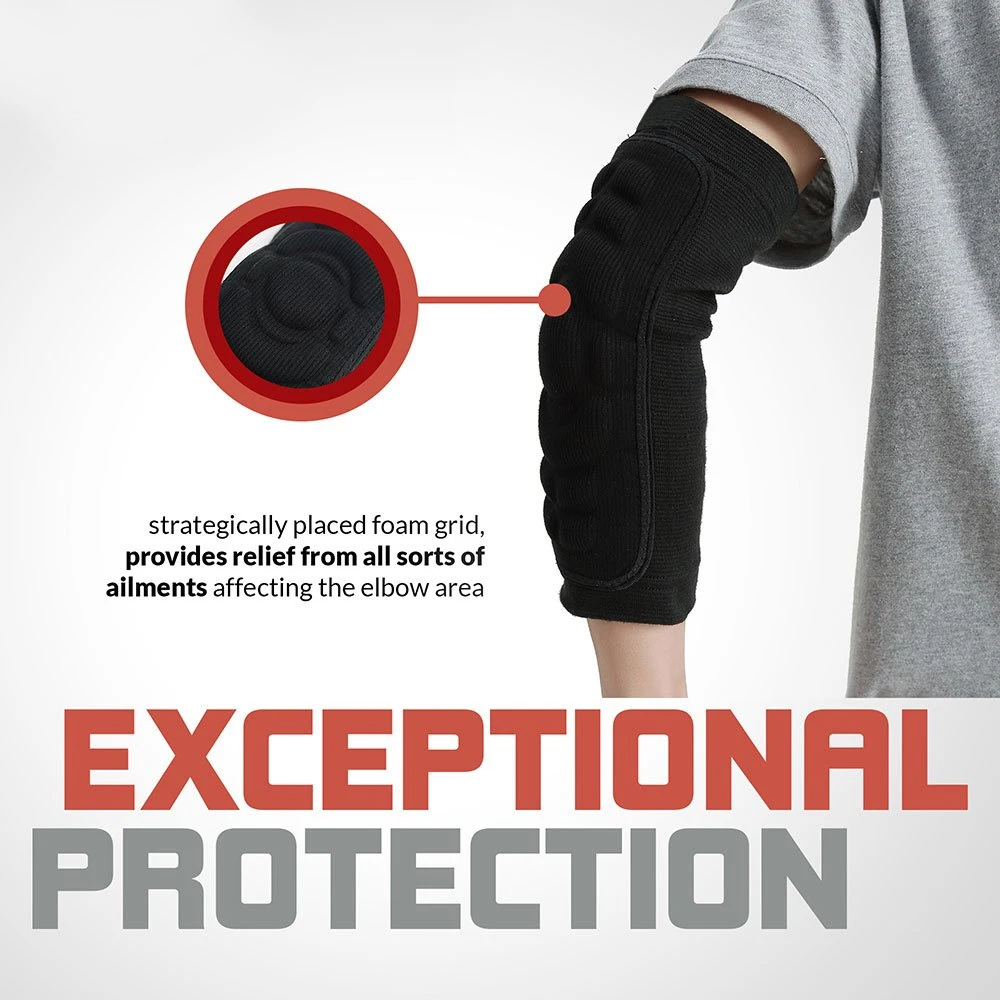 1 Pair Sports Elbow Protection Pads, Elbow Guard Sleeve Protective Soft Lightweight Gym Elbow Sleeve Skiing Skating Snowboarding