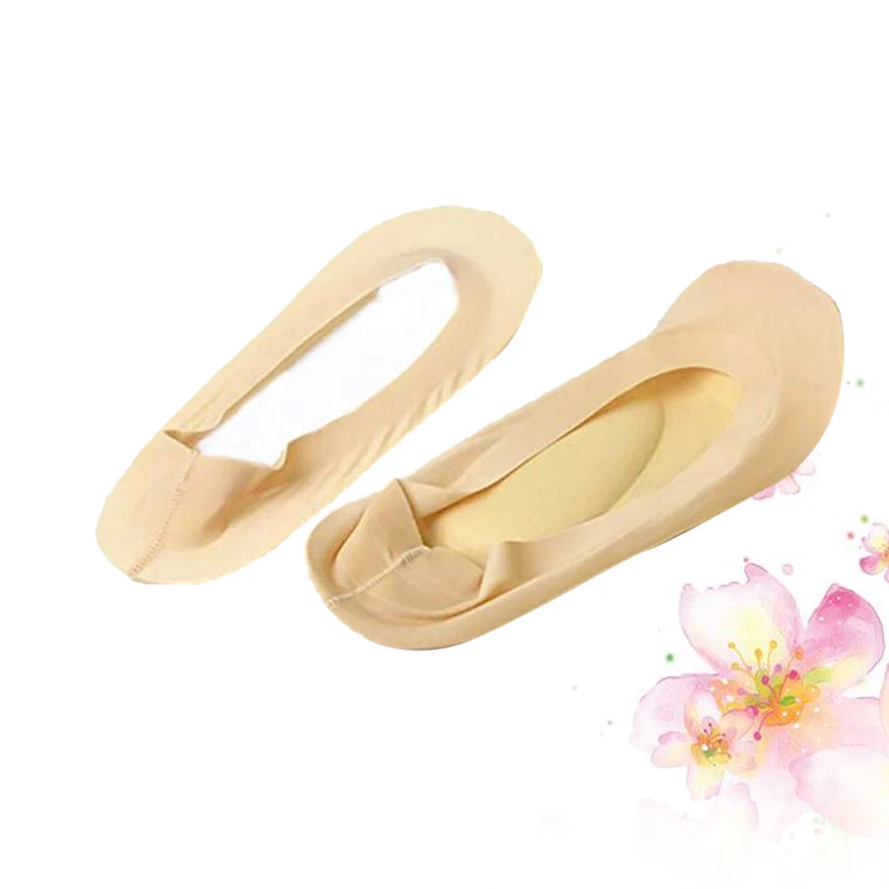 

1 Pair Bright Skin Color Low-Cut Invisible Liner 3D Padded Cushion Arch Support Socks For Flat Feet Breathable Comfort Walking