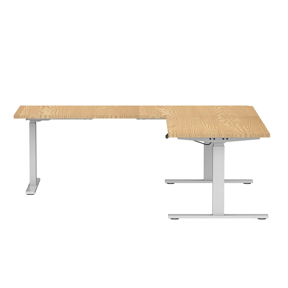 3 Legs Corner Office Desk L Shape Ergonomic Executive Height Adjustable Standing Desk Sit Stand Electric Table