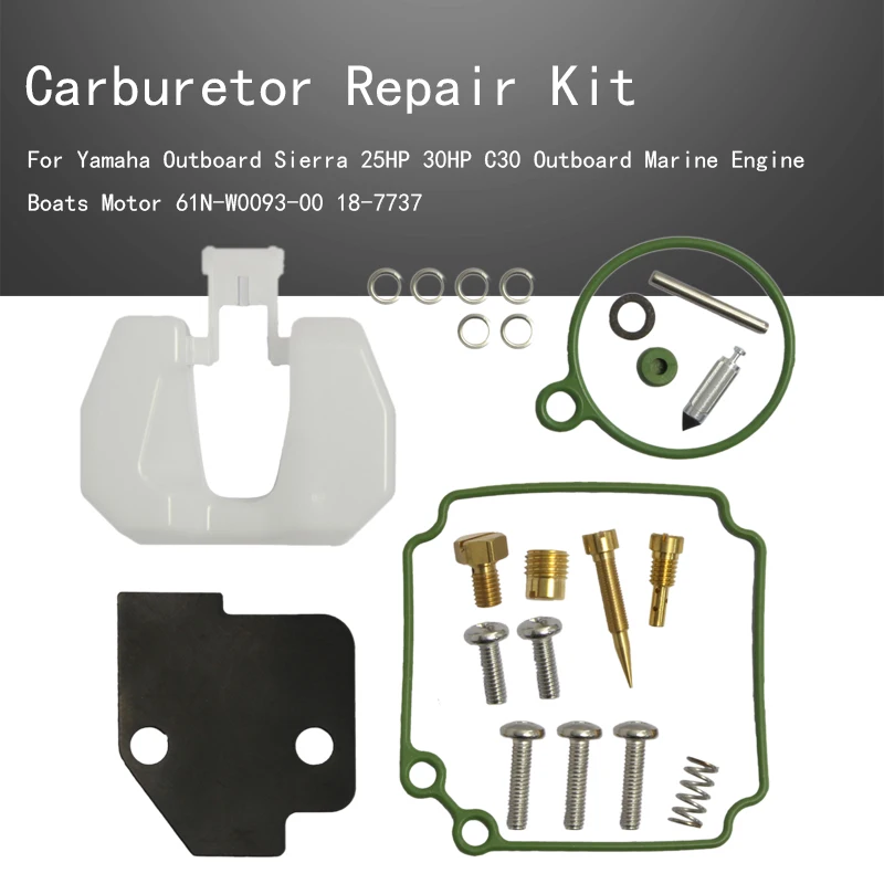 Carburetor Repair Kit For Yamaha Outboard Sierra 25HP 30HP C30 Outboard Marine Engine Boats Motor 61N-W0093-00 18-7737