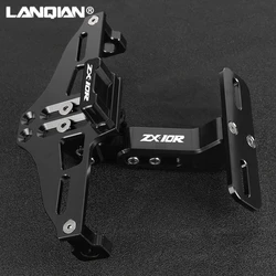 For Kawasaki Ninja ZX10R ZX-10R ZX 10R 10 R 2005-2024 2022 2021 Fender Eliminator Adjustable License Plate Holder Bracket LED