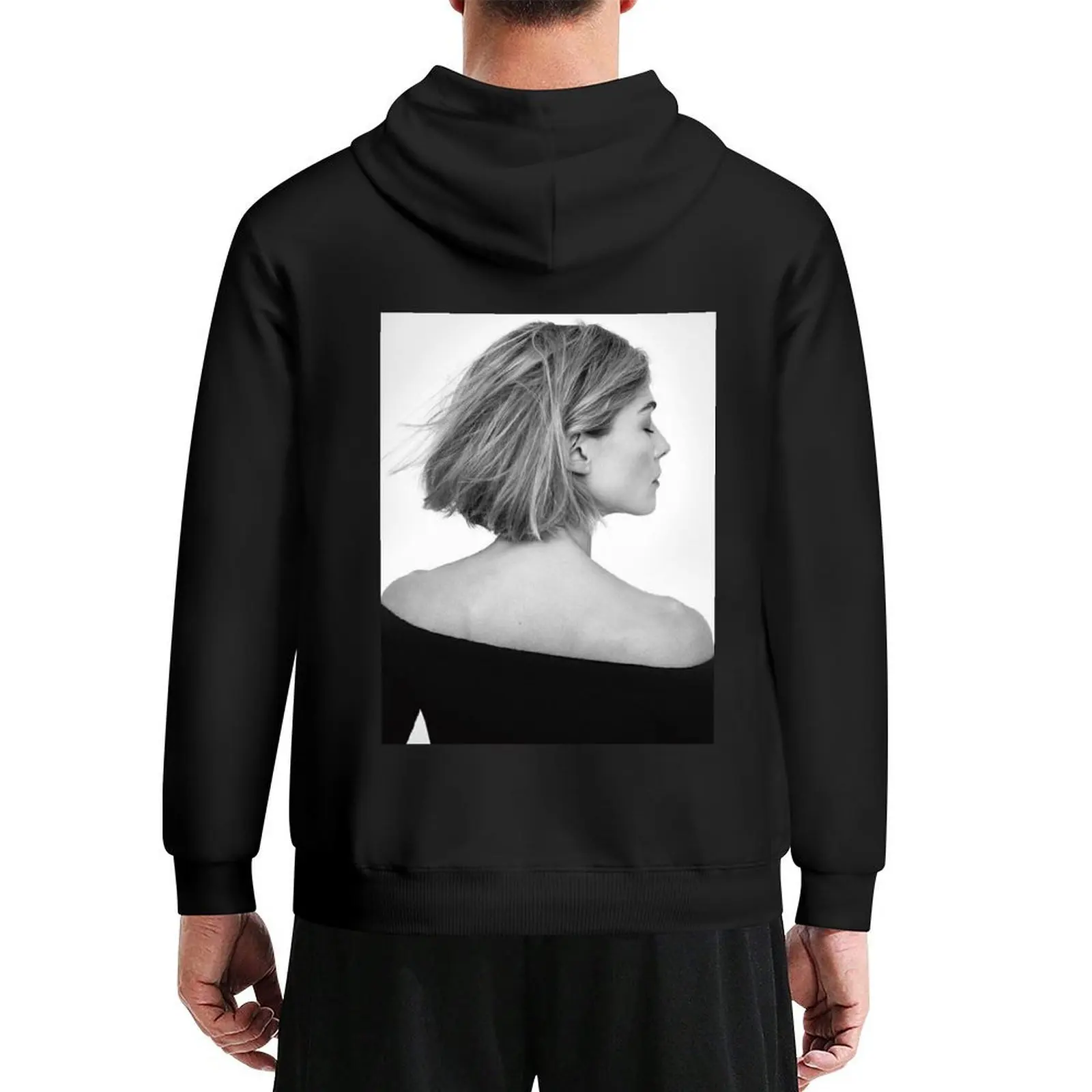 

Rosamund Pike - Black and White Hoodie men's sweat-shirt mens designer clothes men's coat anime clothing graphic hoodies