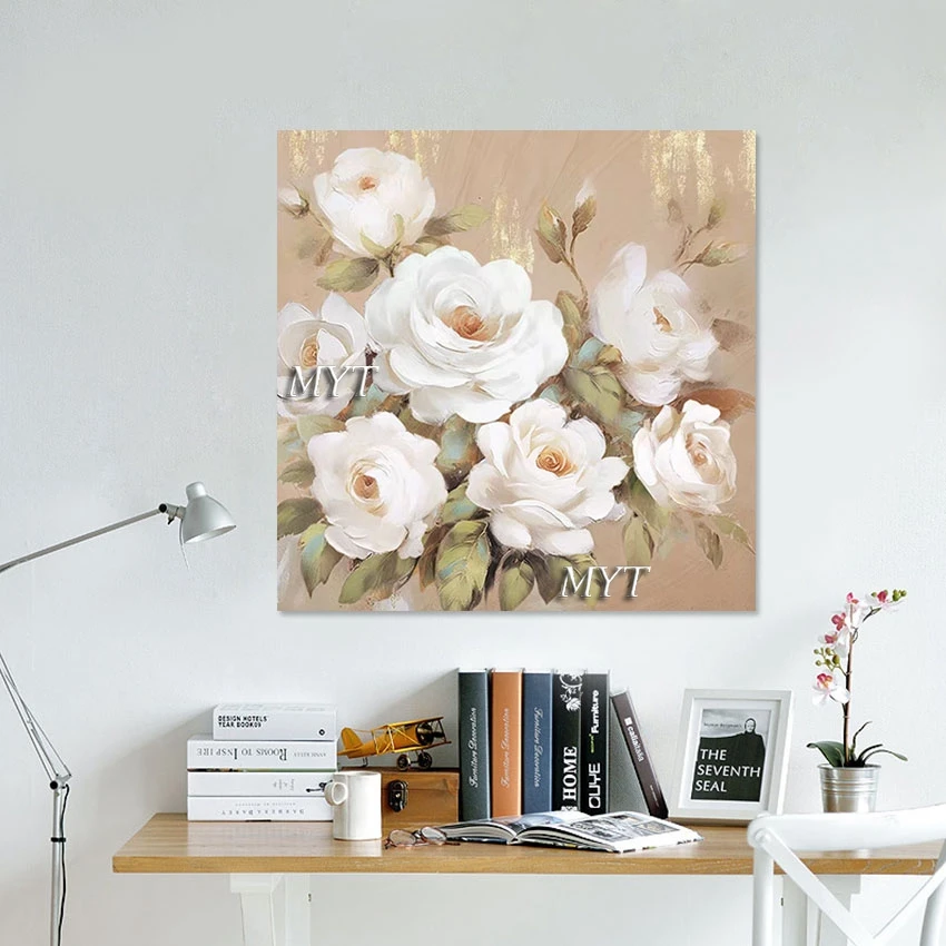 

Hand Painted Flower Oil Paintings Modern Wall Decorations For Living Room Custom Canvas Picture Home Decoration Pieces No Framed