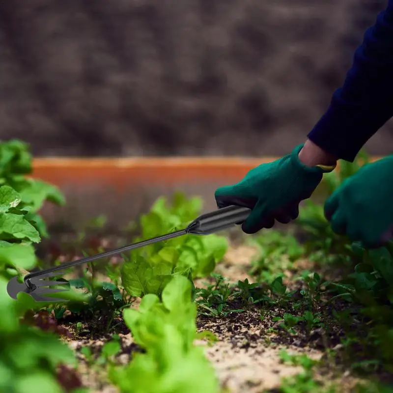 Alat penyiangan Manual alat berkebun Manual taman penarik garpu pelepas rumput kait teras logam pemotong tangan