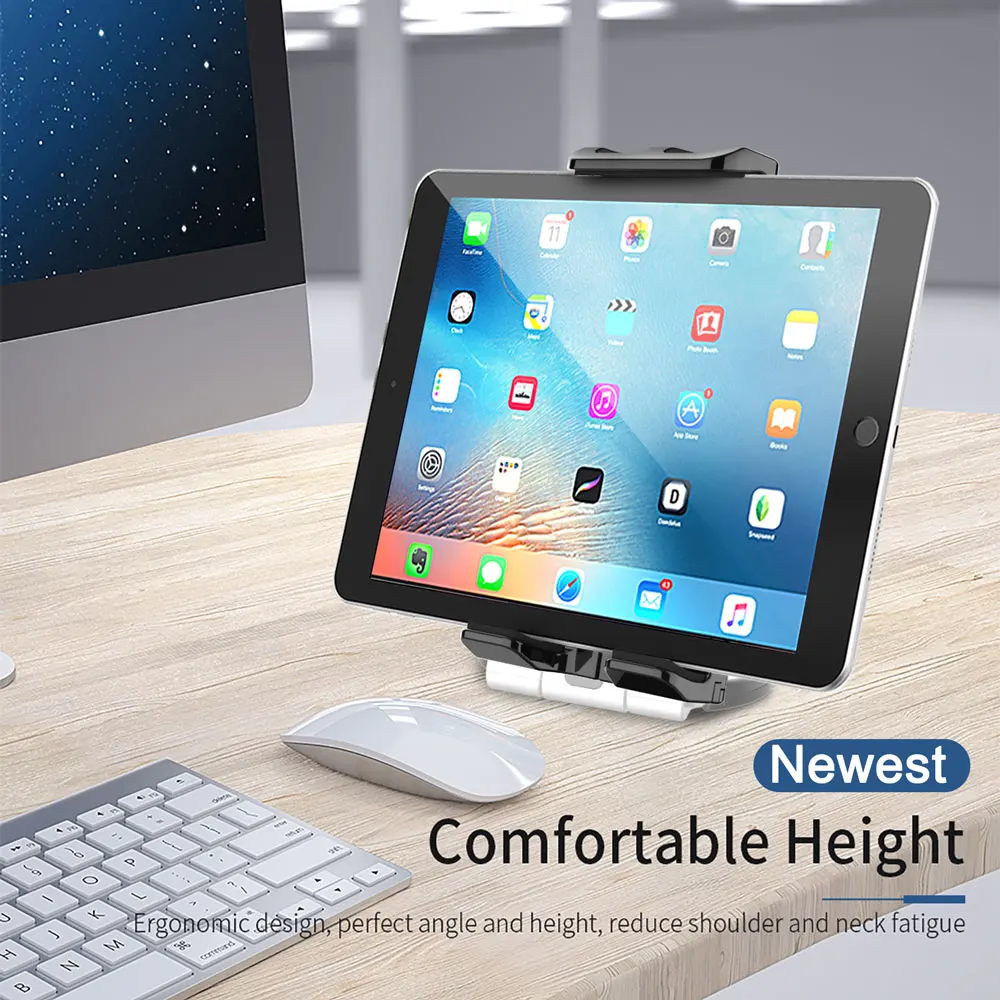 For Tablet Wall Mount Bracket Universal Adjustable Mobile Phone Tablet Stand Foldable Desktop Holder Smartphone Holder For iPad