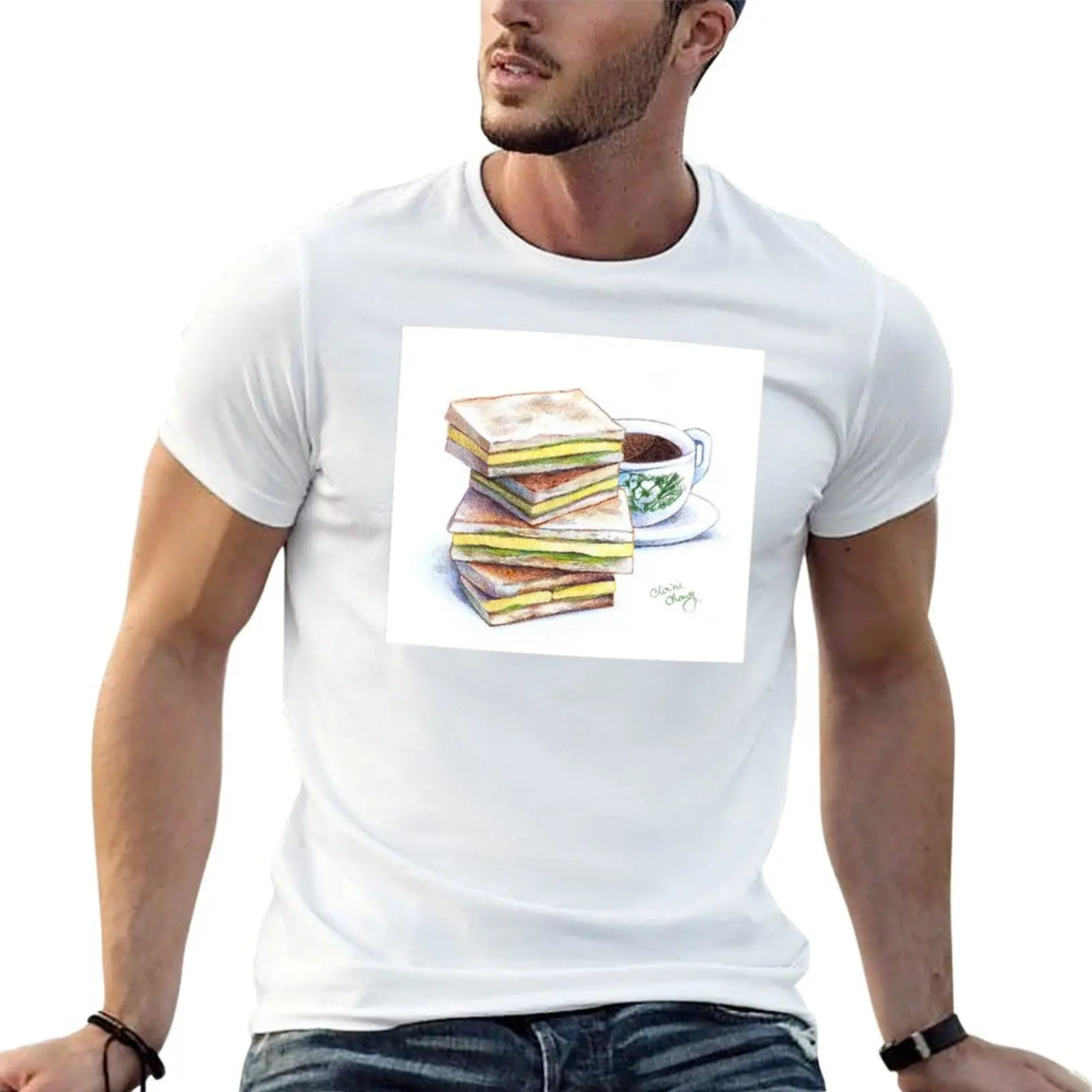 Kaya Toast with white background T-Shirt anime tshirt football t shirt mens plain t shirts