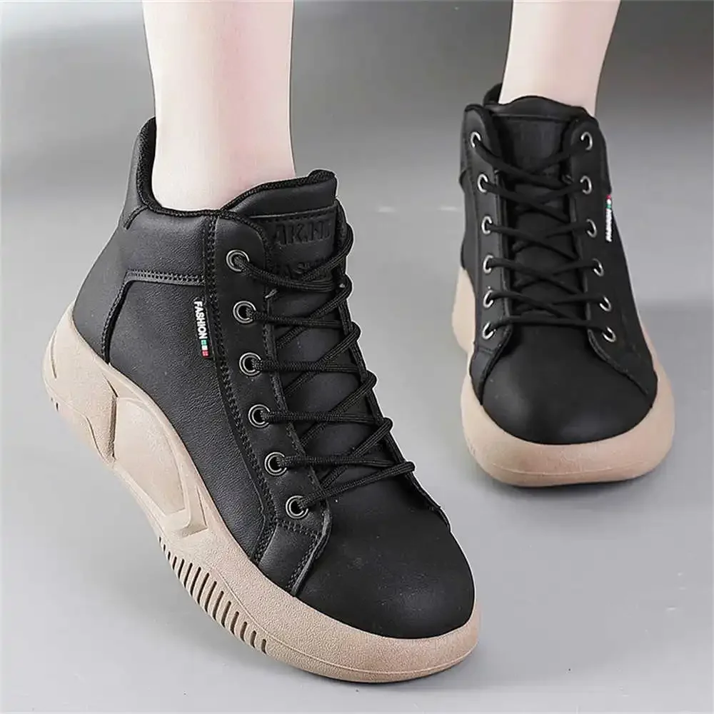 Slip-resistant Natural Cowhide High White Sneakers High Boot Boot Luxury Women's Sports Shoes Comfortable Functional