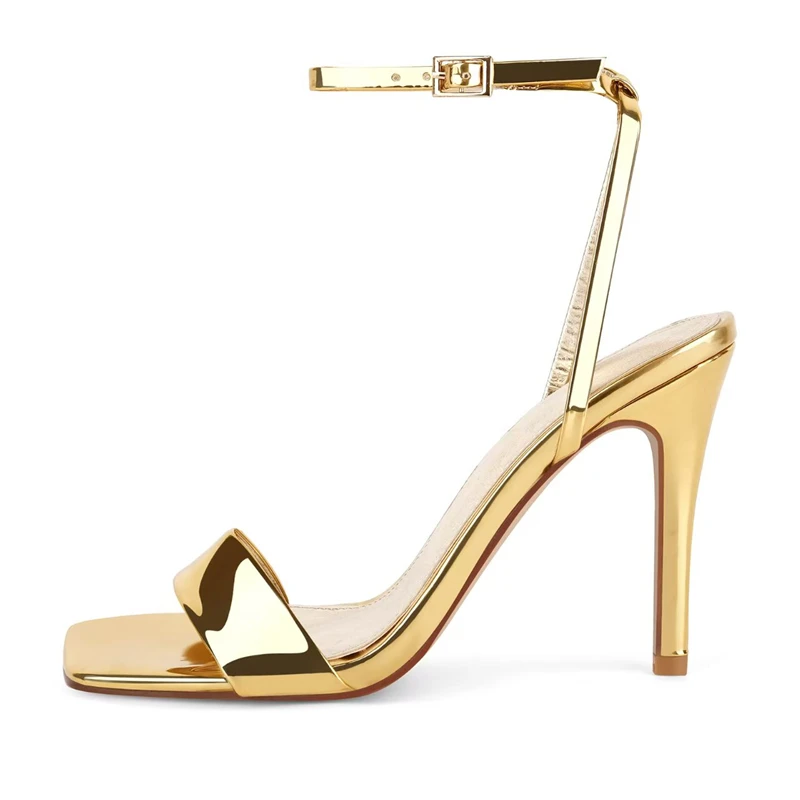 

Sexy High Heels Summer Shoes for Women Sandals Luxury Ankle Strap Red White Gold Pink Silver Dance Party Footwear Shoes Lady