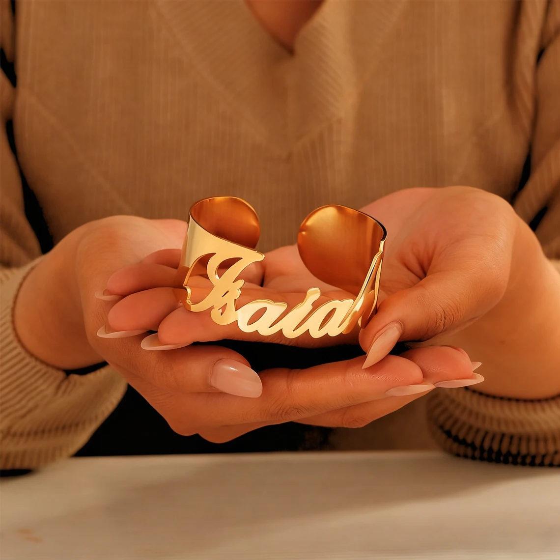 

Customized Name Width 4cm Big Bracelet for Women Men Stainless Steel Personalized Exaggerate Cuff Bangles Couples Jewelry Gift