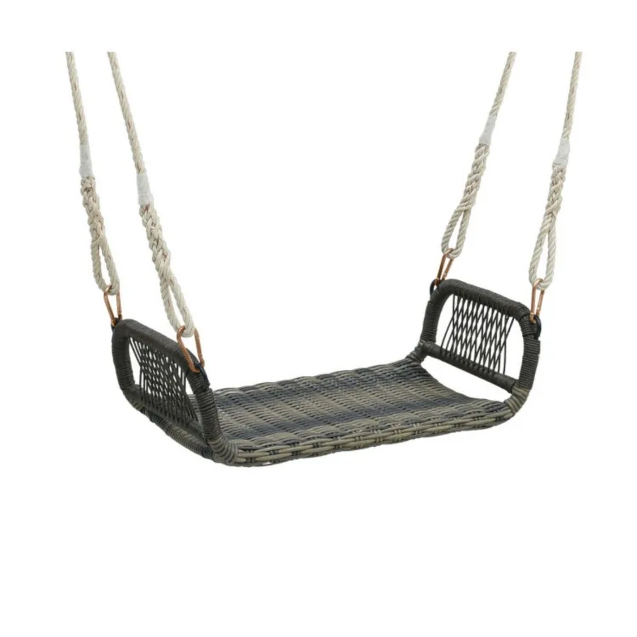 

Wicker Porch Swing Seat with Cozy Armrests
