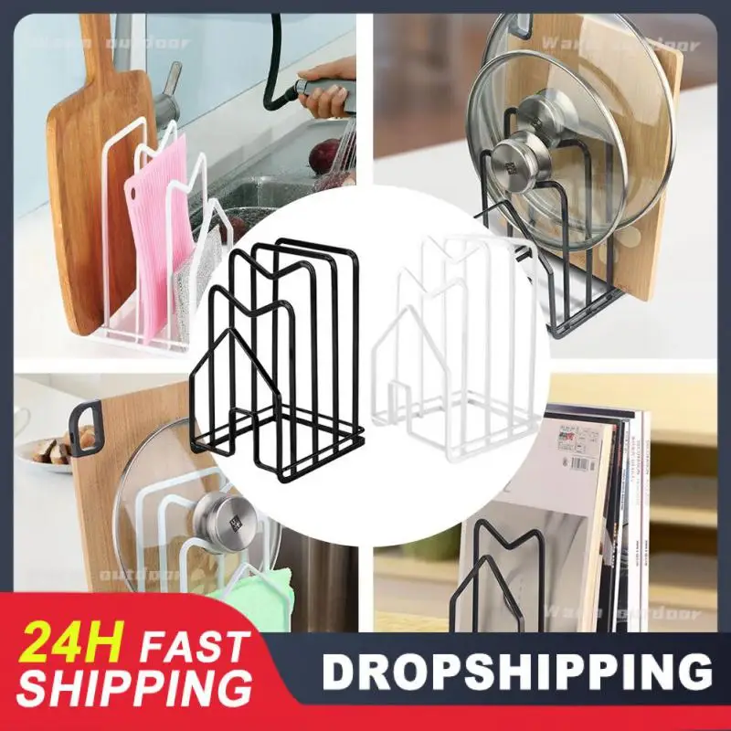 Iron Art Rack Shelf Stand Multi-layer Practical Kitchen Organizer Pot Lid Holder Home Wf Cutting Board Space-saving Rustproof