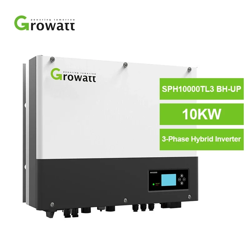 Growatt-Onduleurs solaires Bh Up, Contrôleur triphasé, Régule PT, Pas de montagne, 10Kw, Sph, 10000 Tl3