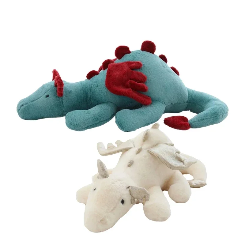 50-100cm Soft Plush Toy Little Snow Dragon Plush Dinosaur Stuffed Animal Flocked Soft Doll Toys For Kids Gifts