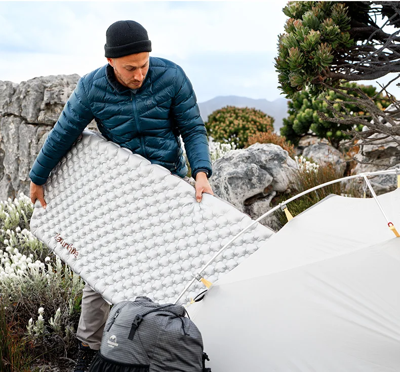 Naturehike Tuye Serie Ultraleichte Aufblasbare Matte mit Hohem R-Wert Luftkissen Quadratisch/Mumienschlafsack für Outdoor Camping Wandern Schlafunterlage – Detail 8
