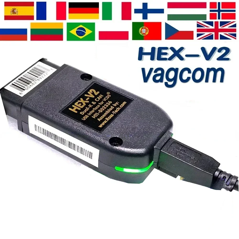 2024 VCDS Interface VCDSCAN HEX V2 Update 24.7 VW AUDI Skoda Seat Multi-Language Car Autocom Diagnostic Tool VAGCOM AT162 FT232