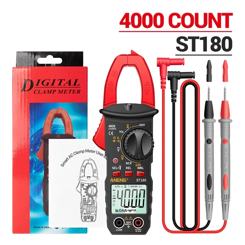 Digital Clamp Meter TRMS 6000 Counts,Colorful LCD Auto-Ranging Amp Voltage Tester Measures AC Current, NCV AC/DC DropShipping