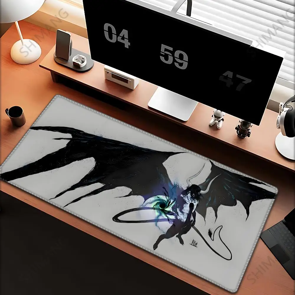 Bleach Ulquiorra Cifer Large Mousepad Rubber Gaming Mouse Mat Keyboard Carpet Mouse Pad Office Pc Deskmat Locking Edge Table Mat