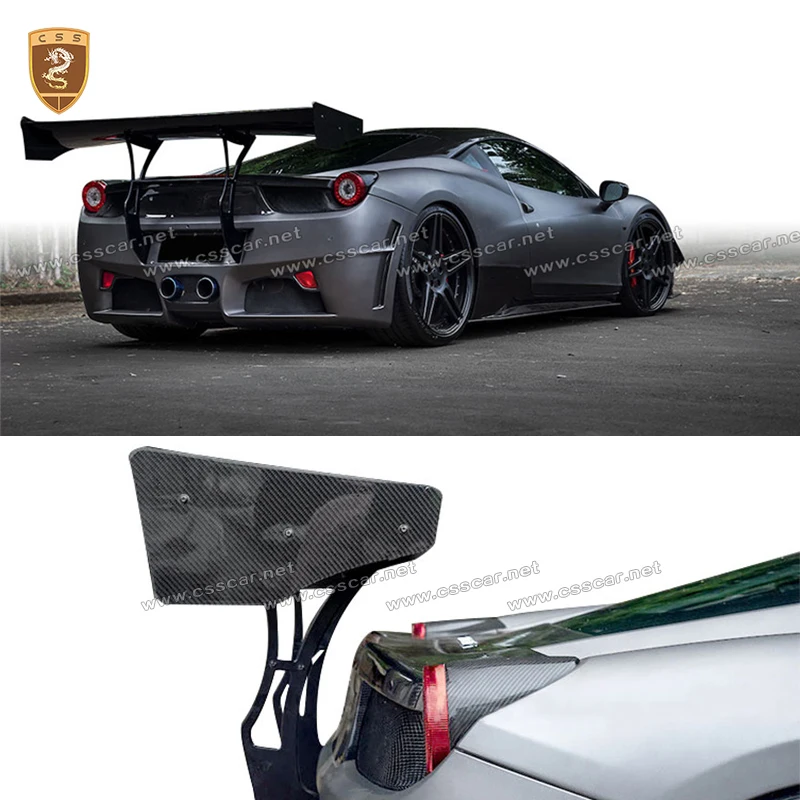 

Спойлер-крыло для заднего багажника Ferrari 458 Italia SVR Style 2009-2015, высокое крыло на крышку багажника, аксессуары из карбона