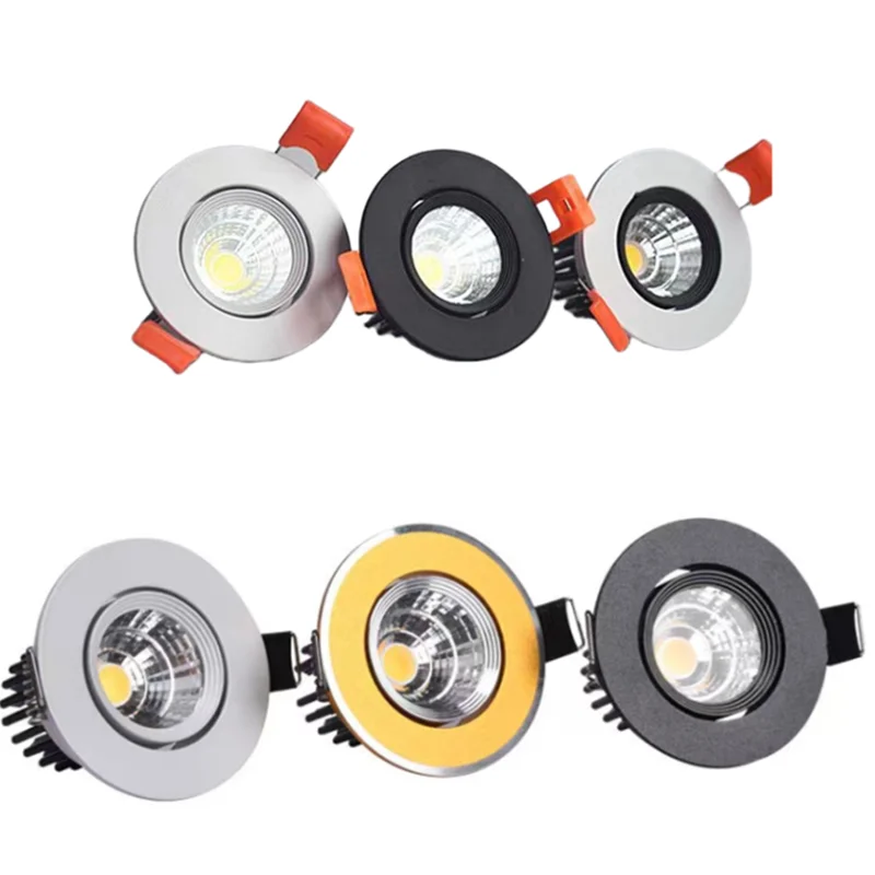 새로운 LED Downlights 각도 조절 가능한 COB 천장 조명 스포트 라이트 3W 5W 7w 9w 12w 15w18w 회전 AC85-240VDimmable Recessed