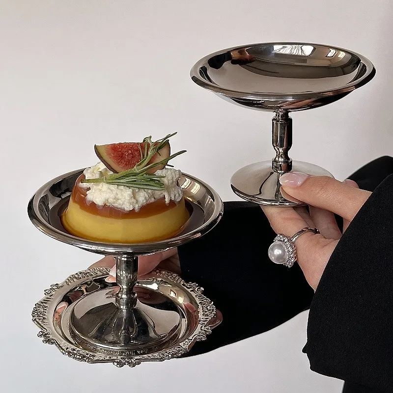 INS Blogger Style Stainless Steel Goblet, Vintage Palace Style Dessert Cup, Pudding & Ice Cream Bowl, Photo Prop