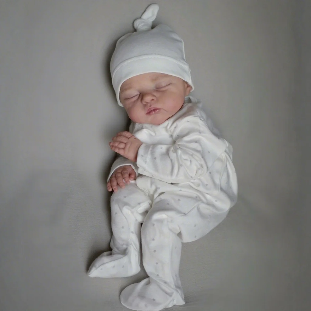 

Cloth Body Vinyl Limbs 48 CM 3D-Paint With Visible Veins Reborn Baby Sleeping Doll Toy For Girl Lifelike Handmade Birthday Gift