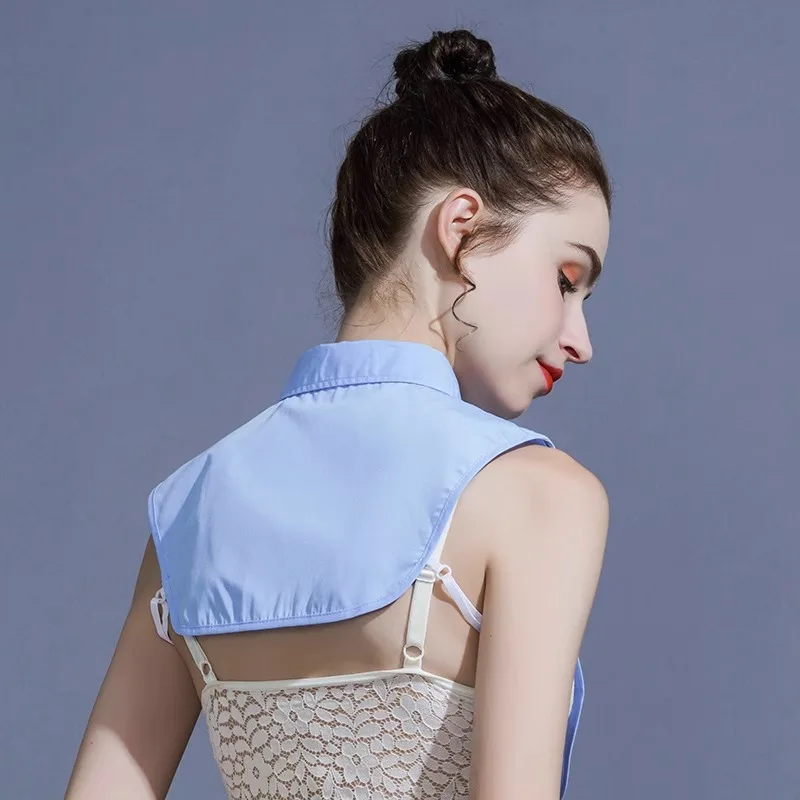 

2026 женский белый универсальный искусственный воротник рубашки, многофункциональный декоративный воротник для свитера, толстовки