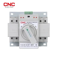 CNC YCQ1B-63 2P 63A interruptor de transferencia automática de doble potencia 50/60Hz MCB AC230V disyuntores de conmutación automática/manual