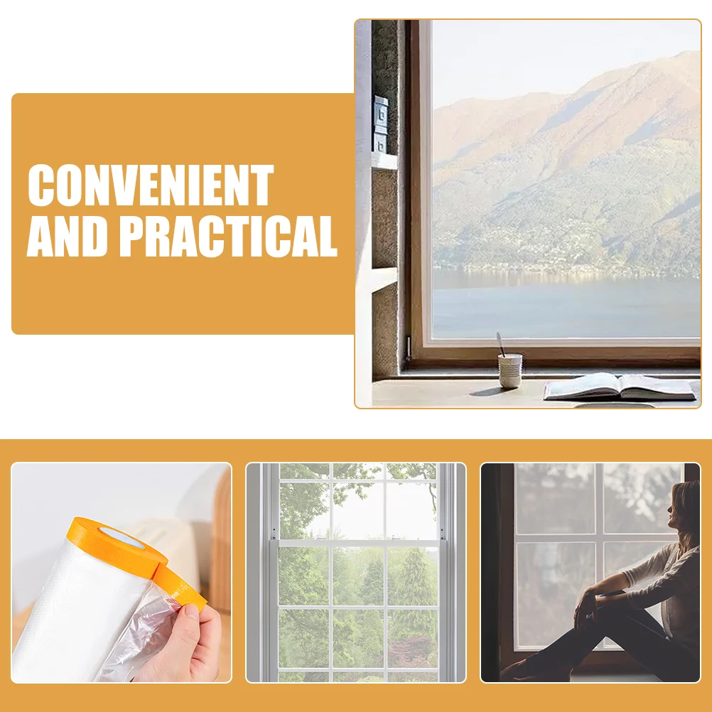 2 Rolls Window Film Insulation Kit for Winter Cover Weatherproofing Kits Winterizing