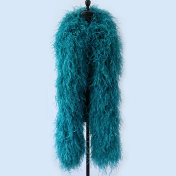 6-35Ply Super Fluffy Boa di piume di struzzo 2M sciarpa di piume di struzzo naturale abito da sposa vestiti Stage cucito scialle decorativo Trim