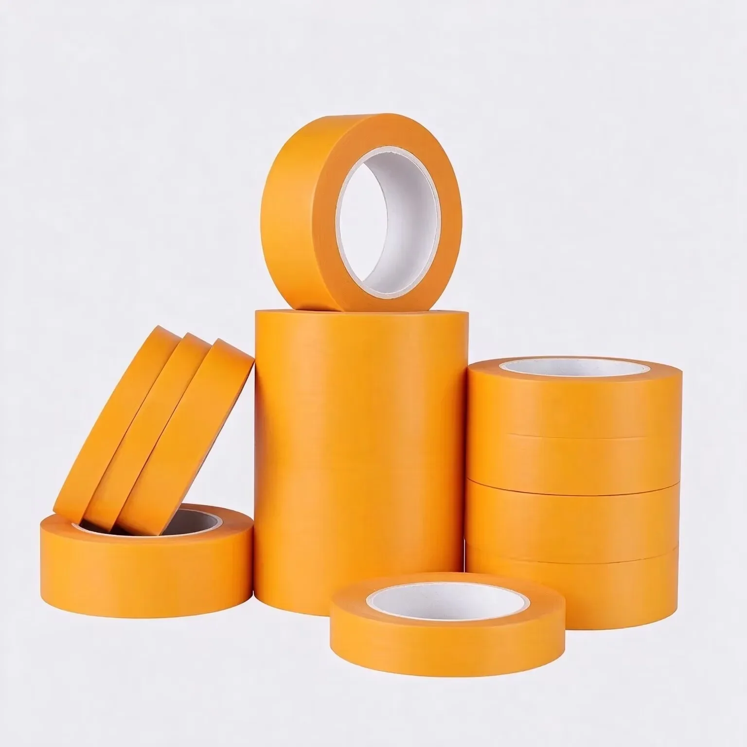 Orange General Purpose Masking Tapes Strong Masking Tape Car Painting No-trace Adhesive Tape Walls Paint Protection Crepe Paper