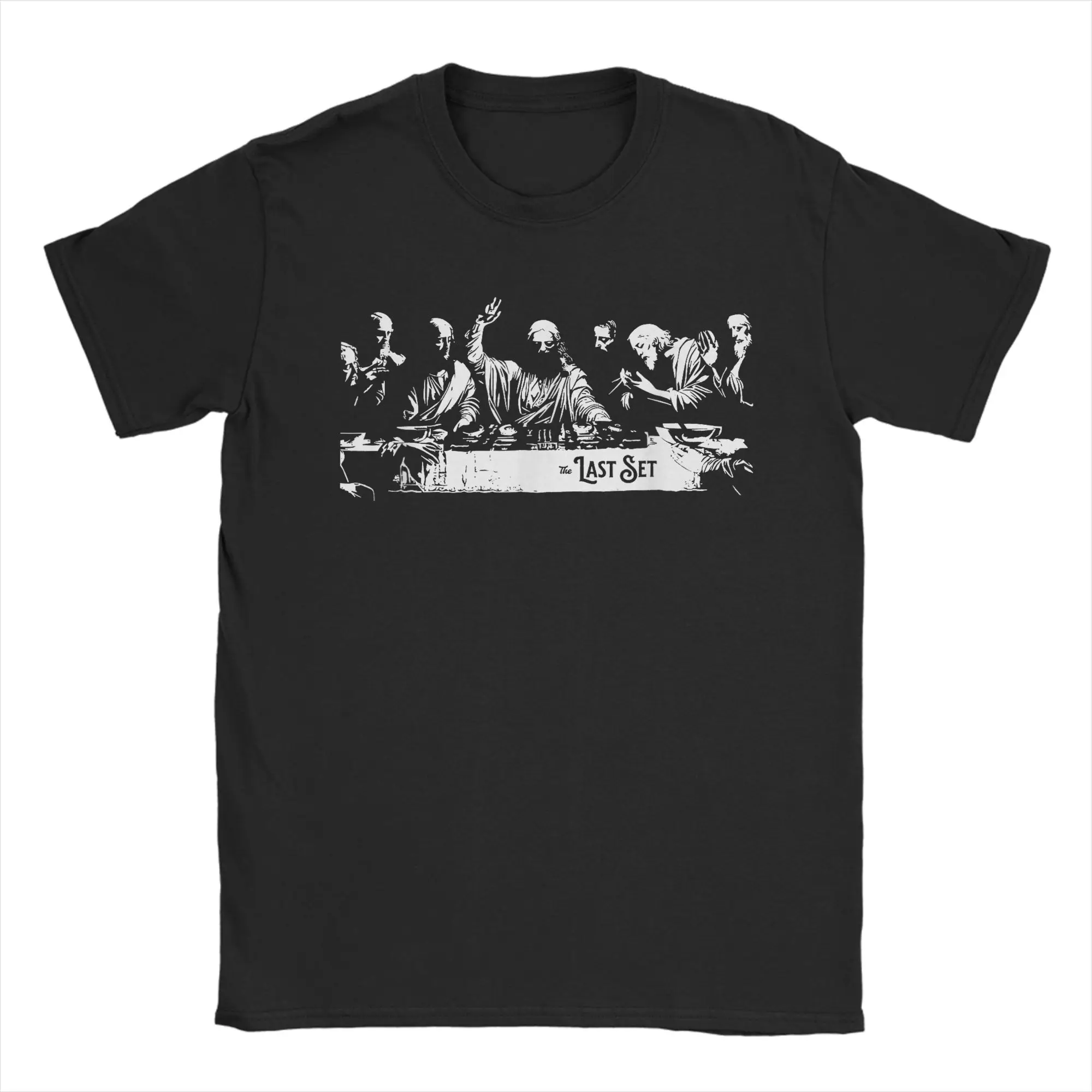 Men The Last Set Jesus DJ Festival Music Rave Season T-Shirts Clothes Summer Short-Sleeved T Shirt O-Neck Harajuku Tee Shirt