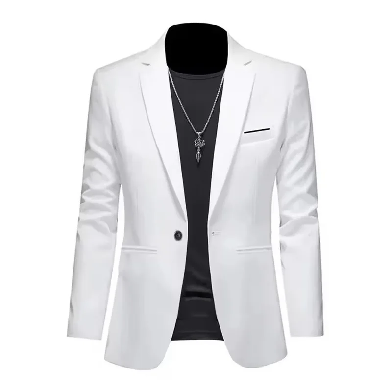

Men's Casual Slim Fit Blazer One Button Notch Lapel Sport Coat for Daily Wedding Party