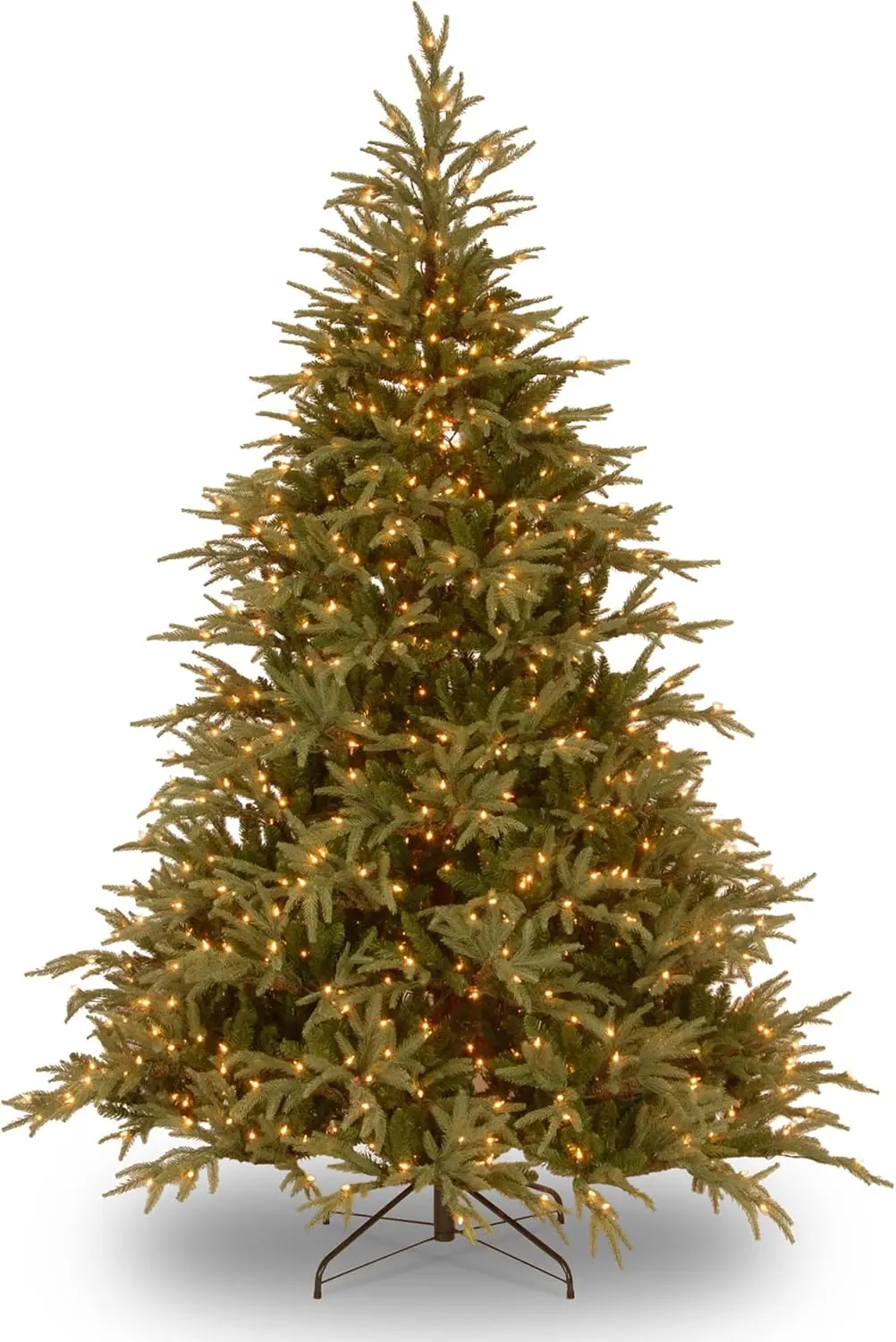 Pre-Lit 'Feel Real' Artificial Full Christmas Tree, Green, Frasier Grande, Dual Color Led Lights, Includes Stand, 6 Feet