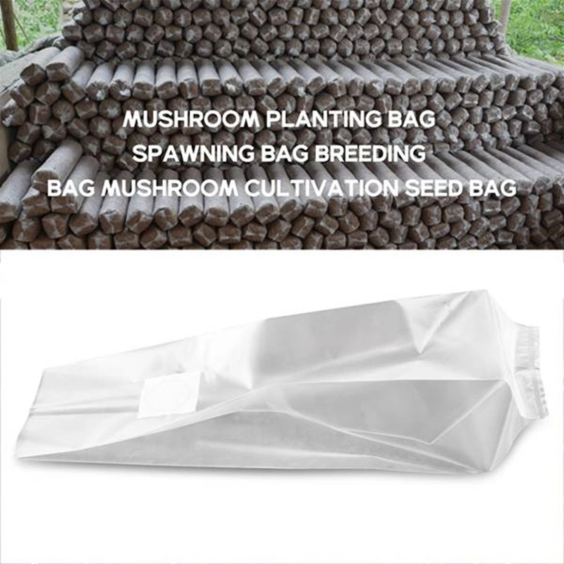 50 Count Mushroom Bags/Mushroom Growing Bags/Farm-Mushroom Spawn 0.2 Filter,2.5 Polypropylene-A55K