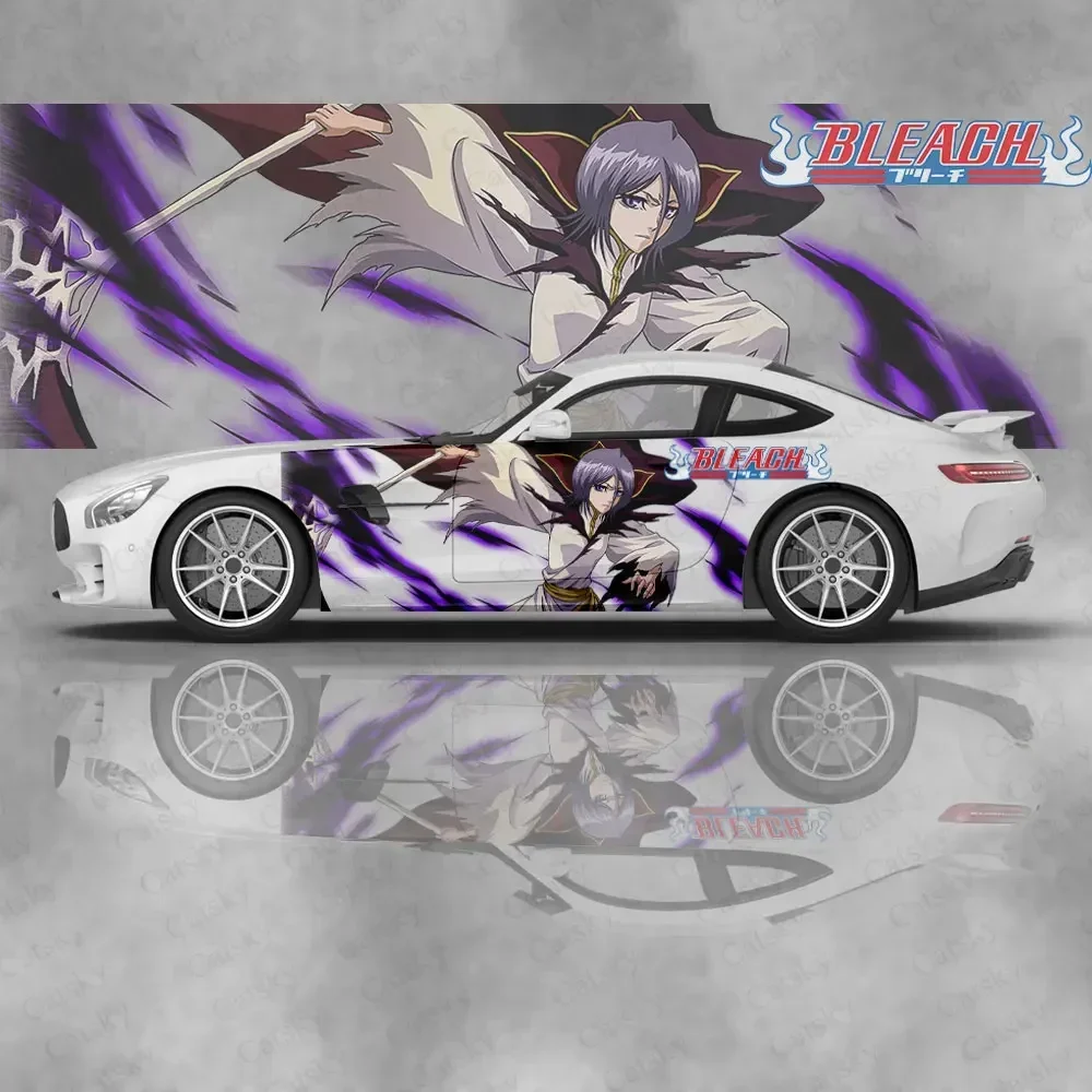Kuchiki Rukia أنيمي ملصقات جسم السيارة Itasha الفينيل سيارة الجانب ملصق لاصق لامع ورائع قسط ملصق فينيل تخصيص هيكل السيارة يلتف