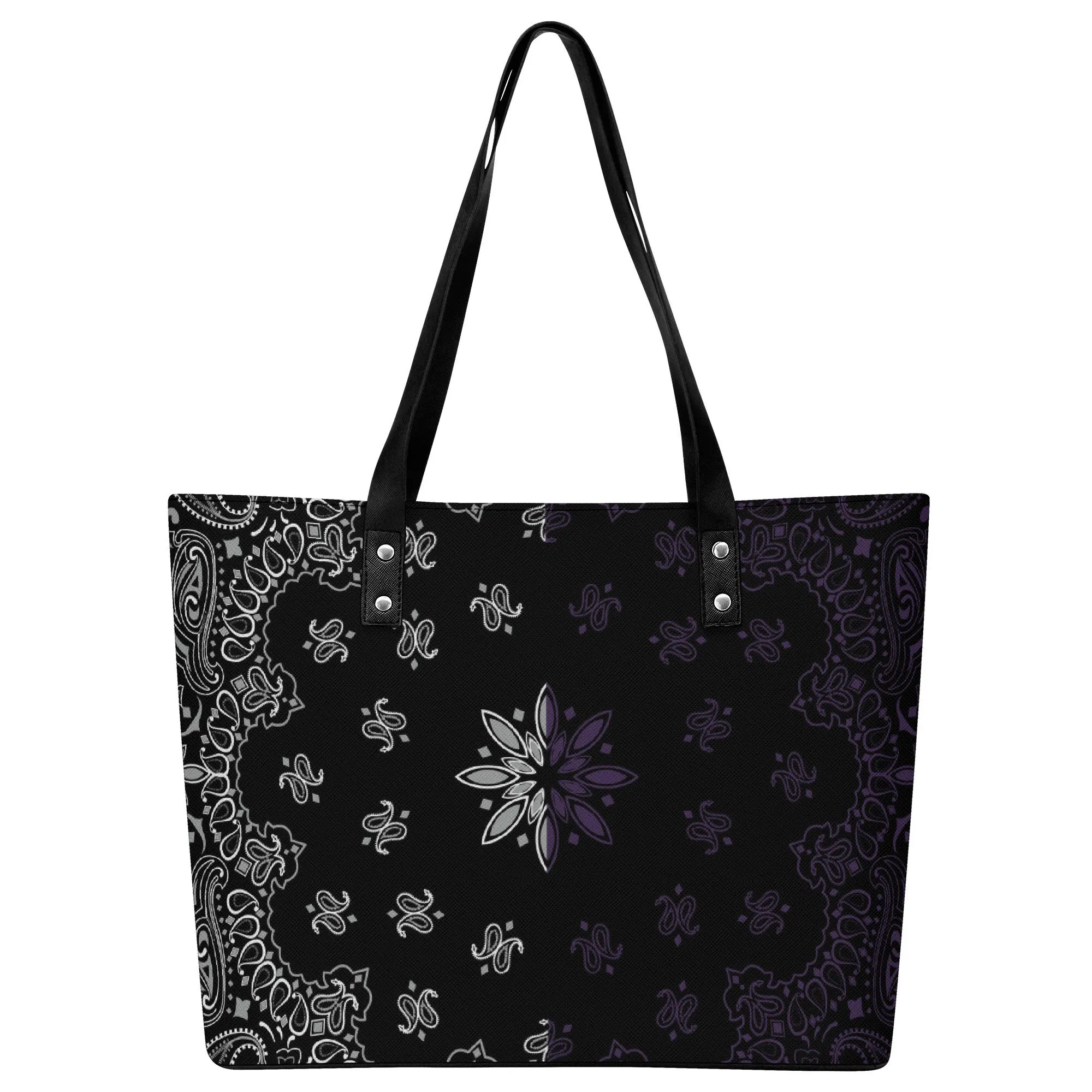 

Bandana Women's Handbag Made Of Pu Leather Customizable Patterns Large Capacity Storage Bag Suitable For Daily Commuting