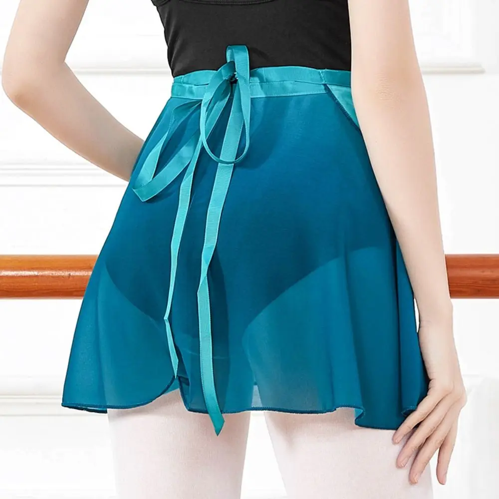 One size Ballet Skirt High Quality Chiffon Gradient Gymnastics Skirt One piece Dancewear Women