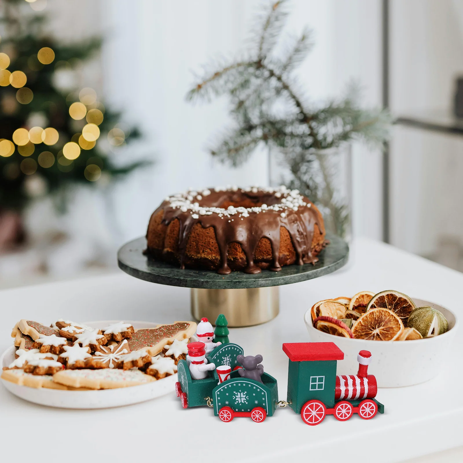 

1Pcs Wooden Train Cake Topper Creative Home Car Room Desk Party Supplies Cake Decoration Wood Ornament