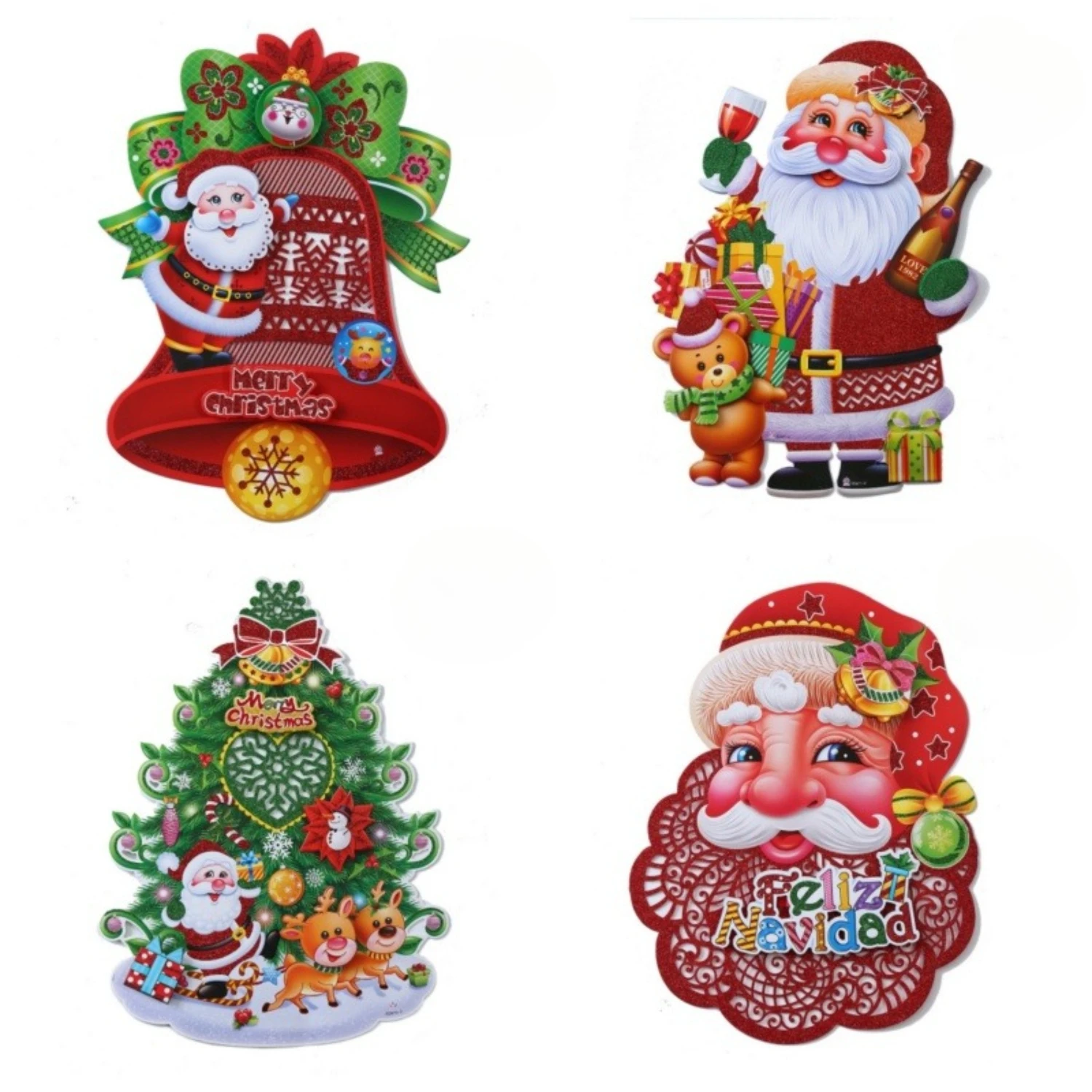 1/4/8 Christmas decorations, suitable for various purposes such as doorways, walls, and living rooms (essential Christmas items)