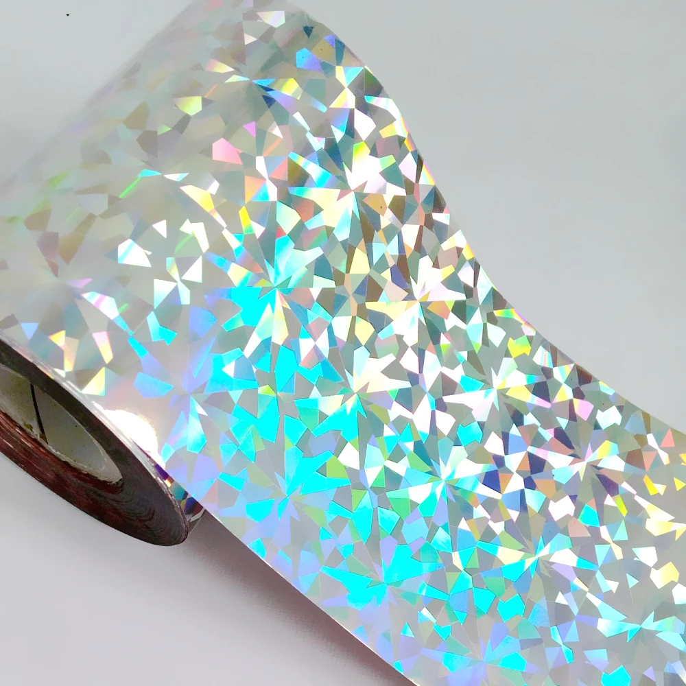 8CMx120M Wholesale Holographic Foil Transfer Rolls Laser Nails Sticker Hot Stamping Film DIY Nail Art Material Manicure Decals