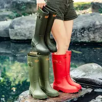 Botas de Lluvia Impermeables de Moda 2026 para Mujer, Botas de Goma Antideslizantes y Resistentes al Desgaste, Botas de Lluvia de Tubo Largo para Exteriores