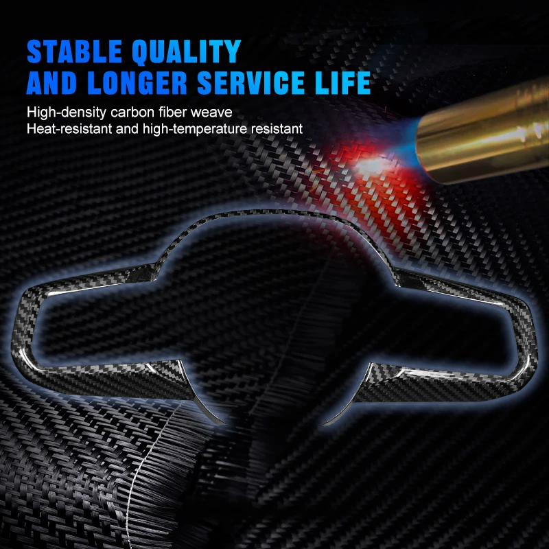 أجزاء السيارات الداخلية ألياف الكربون عجلة توجيه سيارة حلقة الكسوة لسلسلة 3/4/5/7 X3 X1 I4 2024-2025