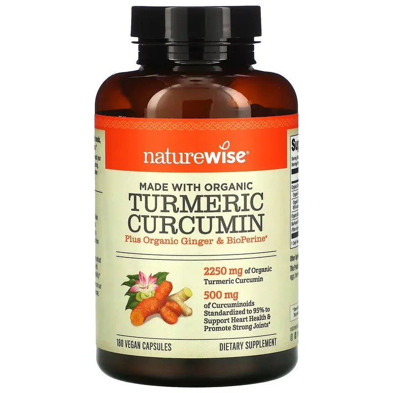 Curcumin Capsules 180ct forBrain Heart & Joint Pain Support-for Cognitive Function Cardiovascular Health And Inflammation Relief