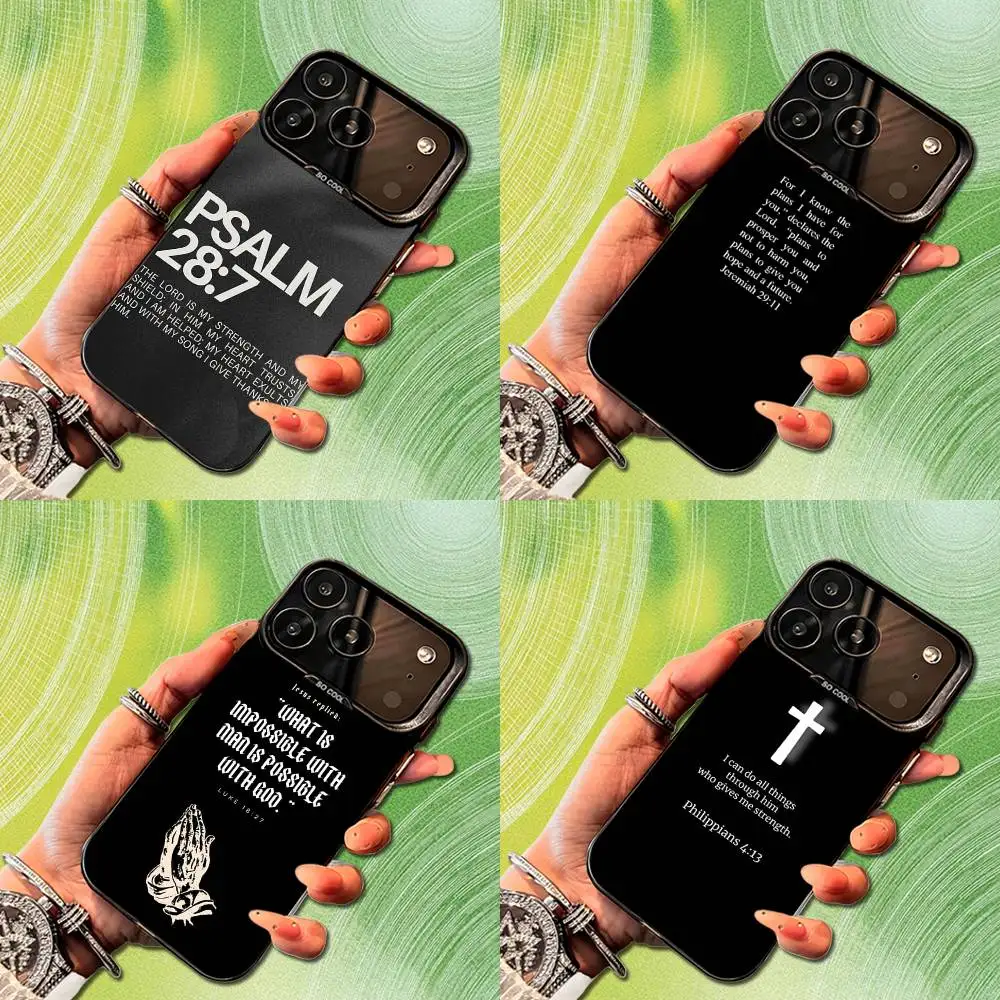 

Bible Verse Gods Plan Jesus Phone Case For iPhone 14,17,13,12,11,16,15,Mini,Pro,SE,XS,MAX,Black Matte Silicone Cover