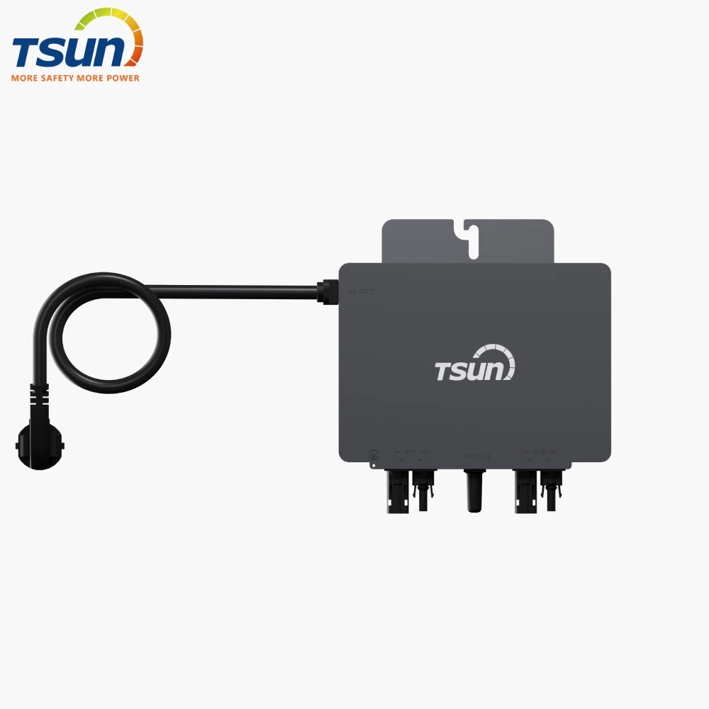 TSUN 800W Solar Microinverter TSOL-MS800, 2 MPPT für 1–2 Solarpanels, Wi‑Fi & App Überwachung, IP67 wetterfest, Plug & Play, Modulniveau Monitoring, Balkonkraftwerk & Heim-PV Speicher (0 MwSt.)