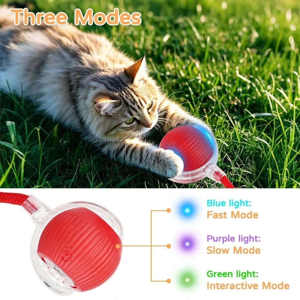 OFERTA FLASH: 1 Juguete Inteligente para Perros y Gatos con Bola Rodante Automática, Juguete Eléctrico para Mascotas con Movimiento Automático para Gatitos