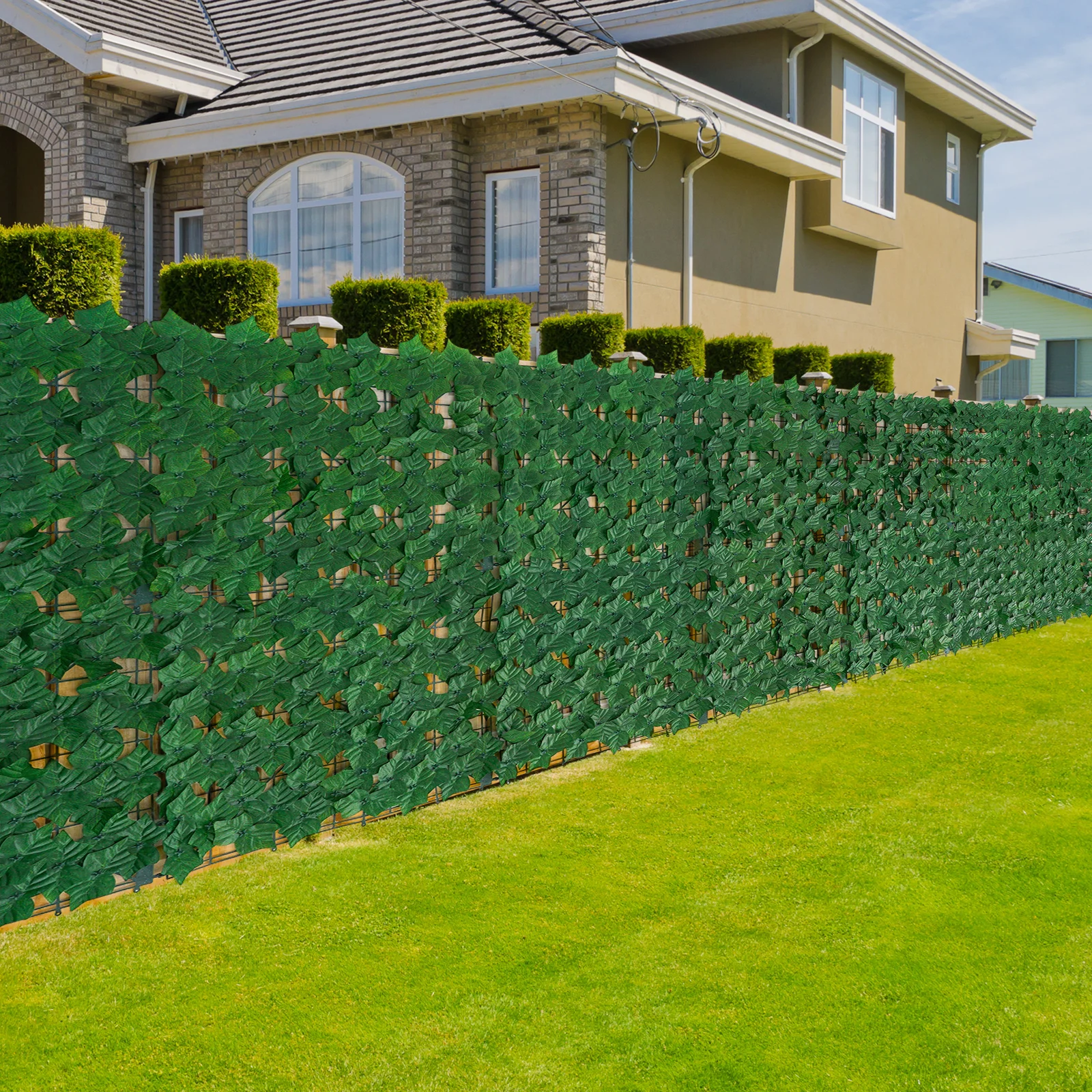 

100x400 см панели для забора из искусственных листьев, длинная искусственная живой изгородь, искусственные листья, забор для конфиденциальности, садовый забор, балкон, терраса, экран для патио