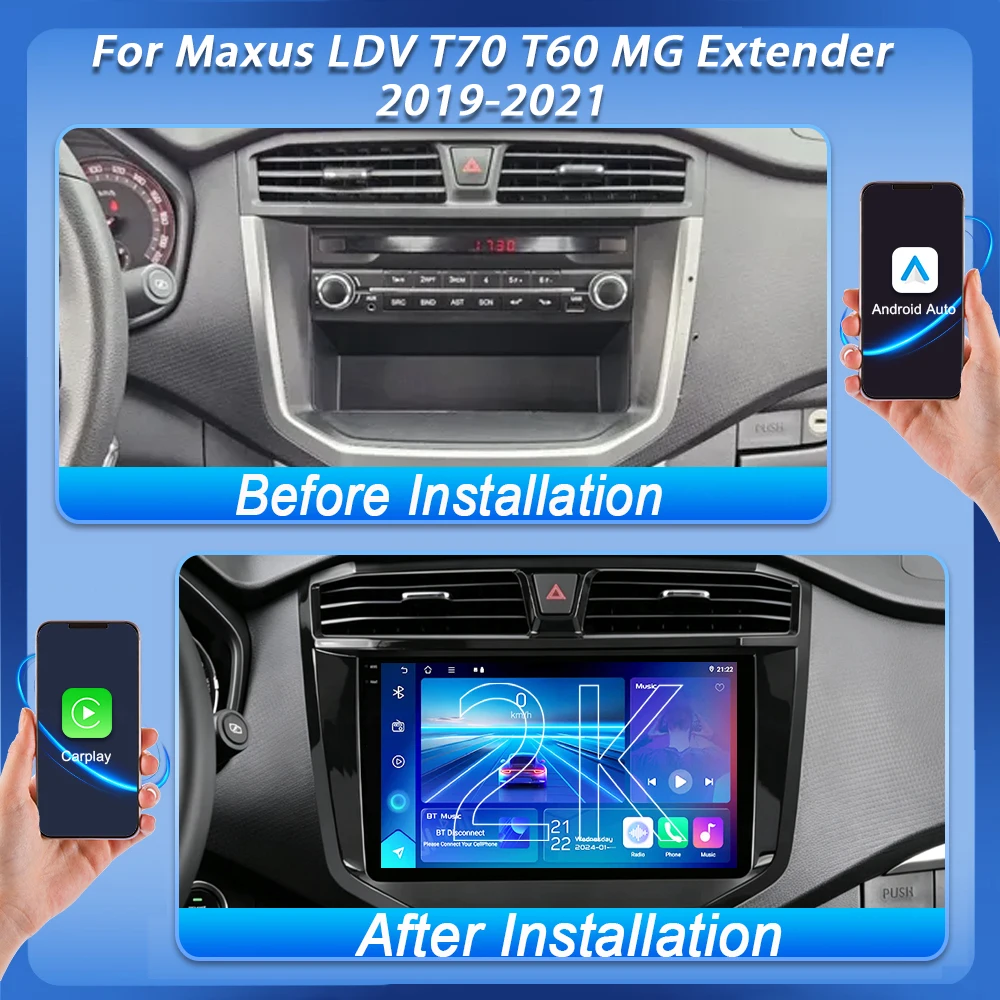 Android16 For Maxus LDV T70 T60 MG Extender 2019 2020 2021 Car Radio GPS Navigation WIFI 5G DSP Stereo Head Unit Multimedia
