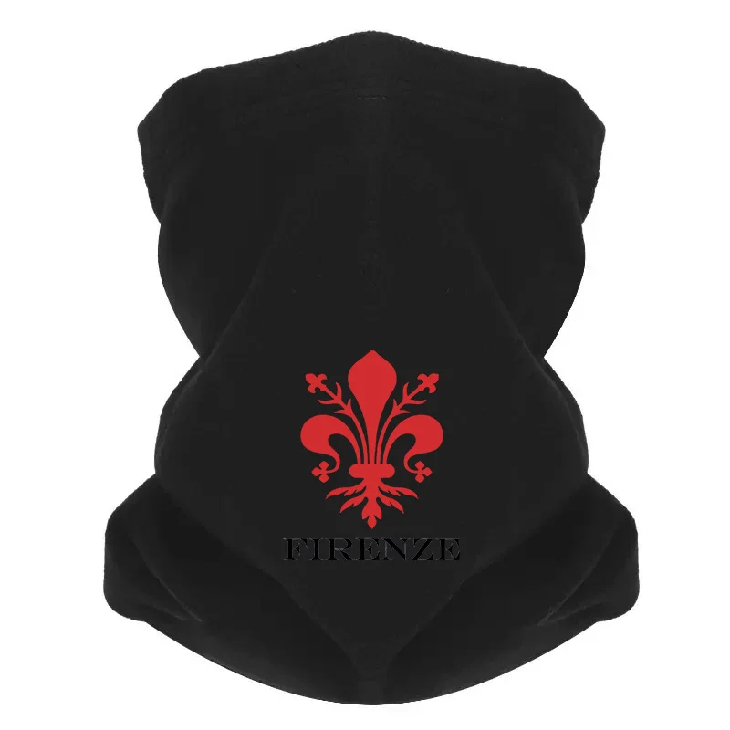 Red lily florence heraldry symbol Italy Men Windproof Scarf Mask Neck Gaiter Hat Women cap Headgear Outdoor Keep Warm Winter Mul
